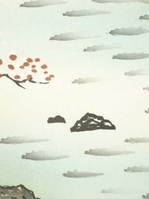 道具 ] - 道具 晴方筆 蓬莱山 肉筆絹本掛軸（共箱） | ネットショップ